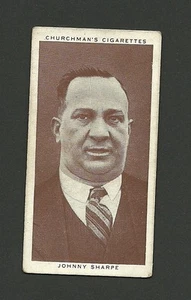Tarjeta de tabaco cigarrillo Johnny Sharpe #47 1938 boxeo Churchmans - Imagen 1 de 1