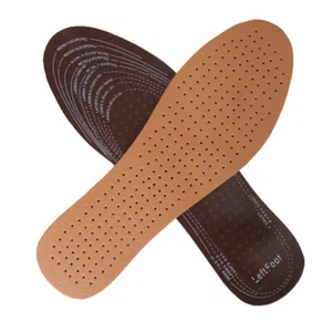 1Pair Ultra Thin Breathable PU Leather Shoe Insoles Absorbent Insole Pads - Picture 1 of 5