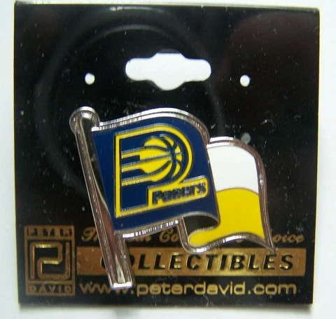 NBA Indiana Pacers Flag Pin 2002 Peter David Basketball OOP NICE! Banner Cover