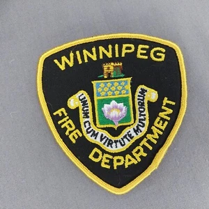Winnipeg Canada vigili del fuoco dipartimento Manitoba 1/4" Toppa gialla - Foto 1 di 2