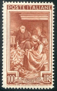 1950 Repubblica Italia al Lavoro 100 lire 13 1/4 x 14 1/4 filigrana SA nuovo ** - Foto 1 di 2