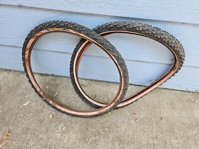 Vintage 90s 26" IRC Mythos XC Mountain Bike Tires 26 x 2.10 Front + Rear - Image 1 of 4