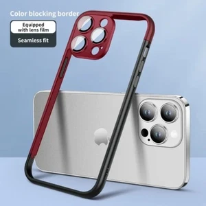 For iPhone 15 Pro Max 13 14 Pro 12 Pure Frame Glass Camera Protector Bumper Case - Picture 1 of 27