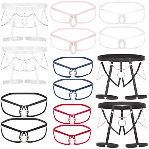 Mens Thongs Halter Lingerie Tempting Underwear Couple Game Briefs Strappy Sexy - Picture 1 of 57