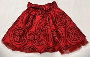 The Children's Place Girls Red Christmas Holiday Dressy Glitter Skirt Size 6 - Picture 1 of 12