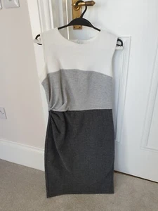 Phase Eight Size 12 Dress. White & Grey stretch Fabric - Picture 1 of 5