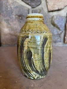 Jarrón botella pequeña de gres Matthew Krousey como nuevo - Imagen 1 de 3