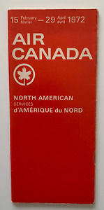 Vintage Feb-April 1972 Air Canada Airline Timetable Brochure airplane schedules