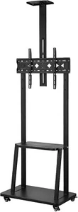 Mobile TV Cart Rolling TV Stand Floor Bracket Freestanding Television Mount - Picture 1 of 9