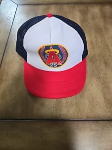 Vintage Anaheim Angels 25th Anniversary SnapBack Trucker Hat Coca Cola Size M/L - Picture 1 of 5