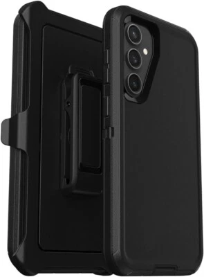 Black For Samsung S23 FE Shockproof Defender Case Cover with Belt Clip - Image 1 of 4