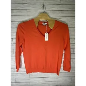 NWT Vineyard Vines Sweater Cara Cara V-Neck Long Sleeve Top Cotton Rayon Spandex - Picture 1 of 7