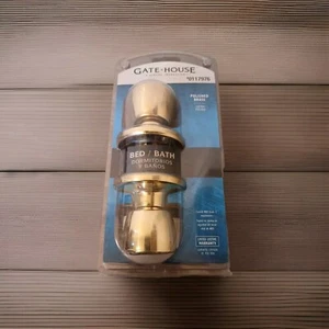 Gatehouse bed/bath Gold door knob New in Box #0117976 - Picture 1 of 4