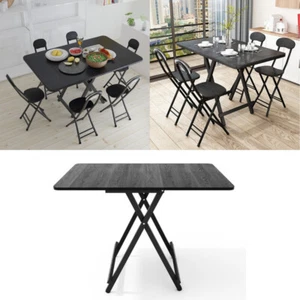Folding Table & 4/6 Seater Chairs Set Coffee Dining 60×100cm Table Furniture - Picture 1 of 11