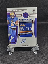 2023 National Treasures Collegiate ISRAEL ABANIKANDA RC AUTO BOWL LOGO PATCH /10