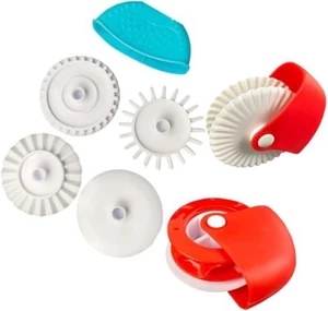 6 Pcs/Set Pastry Roller Wheel Cutter Manual Fondant Pizza Pie Decorator Set NEW! - Picture 1 of 9