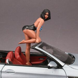 Figur Bemalt harz resin Frau sexy ( ohne Auto ) für diorama 1:18 S942