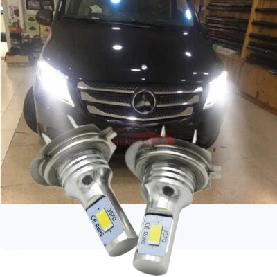 Fits Mercedes Viano/Vito W639 2x Bulb H7 LED Headlight High Beam 55W 6000K White - Image 1 of 4