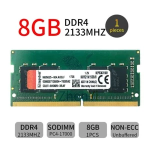 Kingston 8GB DDR4 PC4-17000 2133Mhz KVR21S15S8/8 1.2V SODIMM Laptop Memoria SP - Picture 1 of 6