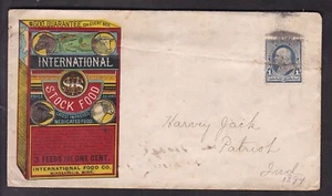 "LIVESTOCK" INTERNATIONAL STOCK FOOD "MEDICATED" 1894, MINNEAPOLIS, MINNEAPOLIS - Picture 1 of 2