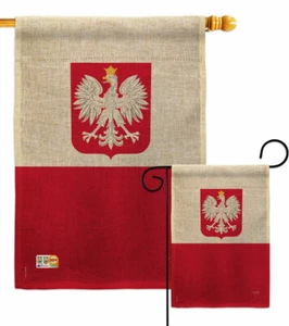 Polen Sackleinen Garten Flagge Regional Nationalität Deko Geschenk Hof Haus Banner - Bild 1 von 19