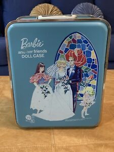 Vintage Mattel 1958 Barbie And Her Friends Metal Blue Doll Case RARE HTF