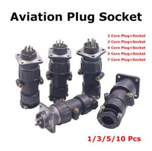 2-7 Core Aviation Connector Plug Socket Cable Circular Connector 1/3/5/10Pcs - Picture 1 of 10