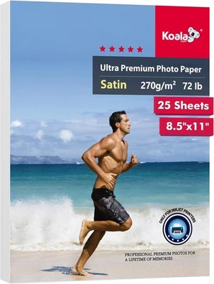 Papel fotográfico Koala Ultra Premium 8,5X11 pulgadas papel de impresora fotográfica satinado para inyección de tinta Foto 1 de 4