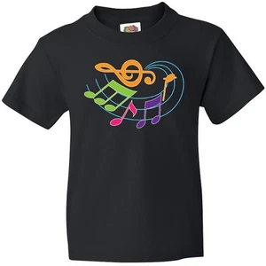 Inktastic Music Notes Musical Gift Youth T-Shirt Treble Clef Band Marching Choir - Picture 1 of 9