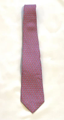 Vineyard Vines Boys 100% Silk Pink With Blue Starfish Neck Tie - Image 1 of 2