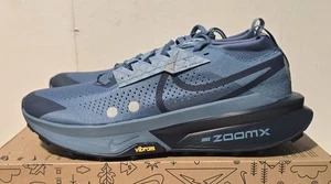 Nike ZOOMX ZEGAMA TRAIL 2 (FD5190 006) Azul Ahumado/Armería Azul Marino Para Hombre Talla 11 COMO NUEVO - Imagen 1 de 12