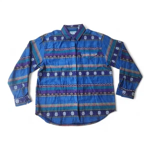 Vintage Cabin Creek mehrfarbige Aztekenstreifen Langarm Knopfleiste Damengröße L gebraucht, in einwandfreiem Zustand - Bild 1 von 7