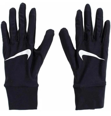 NIKE ПЕРЧАТКИ РАБОТАЕТ ЖЕНЩИН ЧЕРНЫЙ ЖЕНЩИНЫ DRI ЛЕГКИЙ TECH СЕНСОРНЫЙ ЭКРАН Sz L - Изображение 1 из 4