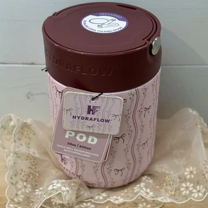 Tarro de comida aislado Hydraflow Pod con cuchara 28 oz arcos florales de acero inoxidable nuevo - Imagen 1 de 6