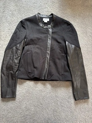 НОВЫЙ БЕЗ ЯРЛЫКОВ HELMUT LANG MOTO КУРТКА С КОЖАНЫМИ АКЦЕНТАМИ РАЗМЕР P - Изображение 1 из 4