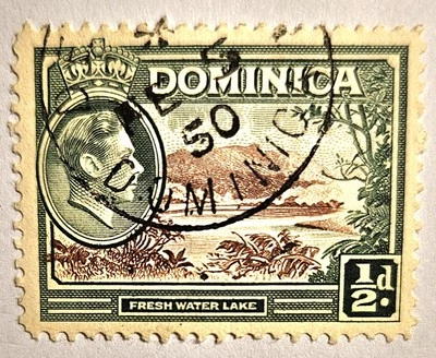 Dominica 1938, Edición "Fresh Water Lake" King George VI, ¡ENVÍO RÁPIDO Y GRATUITO! Foto 1 de 3