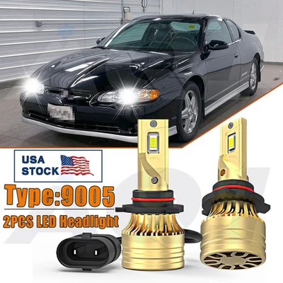 For Chevrolet Monte Carlo 1995-2005 LED Headlight Bulbs High and Low Beam 2x - Image 1 of 4
