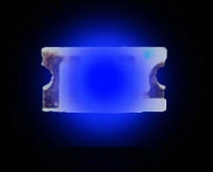 4 Bright BLUE "PICO" (0402) LEDs with Wires Attached - Picture 1 of 3