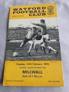 Watford v Millwall Football League Division 2 Programme 24/2/70 - Picture 1 of 6