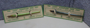 2 stylos d'alimentation fontaine Baff vintage NOS sur cartes originales bakélite cataline verts FM