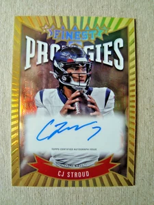 Topps Finest Prodgies CJ Stroud Auto 2024 ~ Houston Texans - Imagen 1 de 2