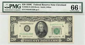 1950C $20 Federal Reserve Note Cleveland Fr# 2062-D PMG Gem66 EPQ - Picture 1 of 2