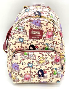 Loungefly x Adventure Time Banner All Over Print Cream Mini Backpack NWT - Picture 1 of 7