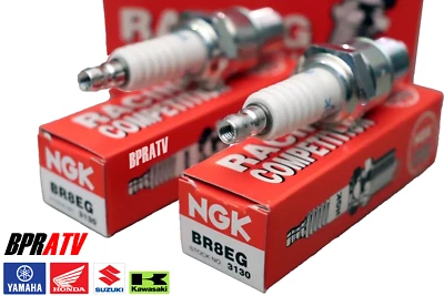 NGK BR8EG RACING Spark Plugs Suzuki RM250 RMZ 250 Kawasaki KX500 JAPAN Set of 2 - Image 1 of 4