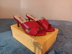 Cinderella Of Boston Red Heels Daisy Size 4.5m - Picture 1 of 6