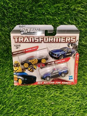 Hasbro Speed Stars Transformers Nightwatch Bumblebee Vs Patrol Decepticon 🚘 Toy - Image 1 of 2