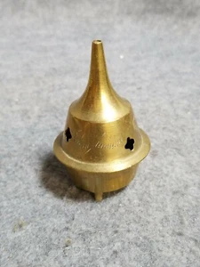 Miniature Brass Incense Burner, 3" tall. - Picture 1 of 5