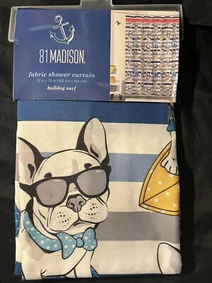 Madison 81 Tela Cortina de Ducha Bulldog Surf Foto 1 de 3