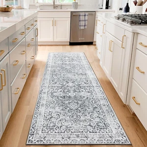 Soft 2x6 Feet Hallway Runner Rug, Modern Shag Carpet, Shaggy 2 × 6ft Light Gray - Picture 1 of 8