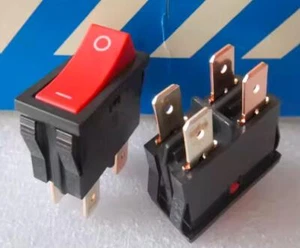 1pc Panasonic AJ8201RF 16A Boat Warp 4-Pin 2-Position Rocker Boat Switch Red - Picture 1 of 3